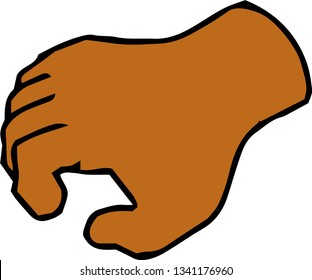 This is a rough sketch of the race hand sign.
