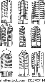 This is a rough sketch of a skyscraper.