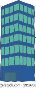 This is a rough sketch of a skyscraper.