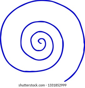 This is a rough sketch of a spiral pattern.