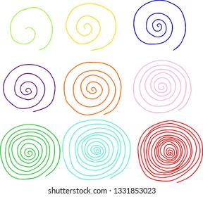 This is a rough sketch of a spiral pattern.