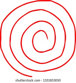This is a rough sketch of a spiral pattern.