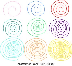 This is a rough sketch of a spiral pattern.