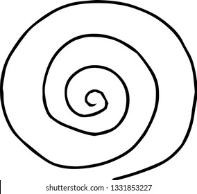 This is a rough sketch of a spiral pattern.