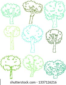 This is a rough sketch of trees.