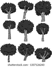 This is a rough sketch of trees.