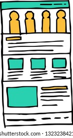 This is a rough sketch of the website mockup.