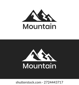 Este diseño de logotipo de insignia de montaña redonda muestra picos minimalistas dentro de un círculo. Ideal para senderismo, camping y negocios ecológicos que buscan una identidad al aire libre limpia y atemporal.