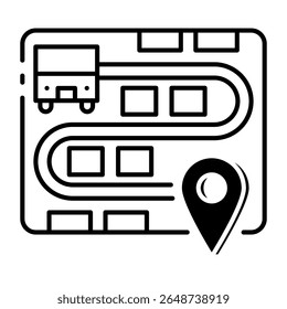 Dieses Routensymbol eignet sich für Reisen und Tourismus usw.