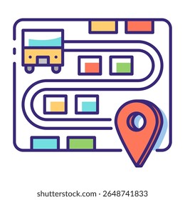 This Route icon is suitable for Travel and Tourism, etc