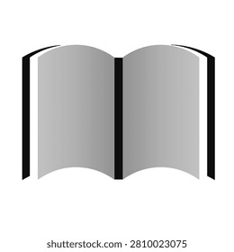 This is a royalty-free vector graphic of an open book icon, often used to symbolize reading, knowledge, or education.