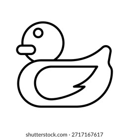 Este es un icono de pato de goma, uno de los iconos del conjunto de iconos del día internacional de los niños.