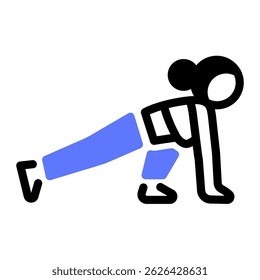 This Runner (pose) icon is suitable for Yoga, Mindfulness, Healthy Lifestyle, etc
