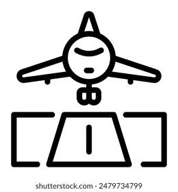 This Runway icon is suitable for airport, aviation, transportation, etc.