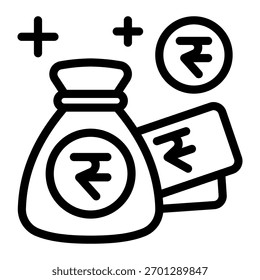 Este icono de rupia es adecuado para la cultura de la India.