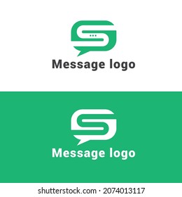 This a S letter message logo design