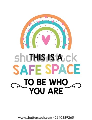 This Is a Safe Space Pastel Print, Be Yourself Wall Art, School Counselor Office Decor, Safe Space Print, Therapy Office Decor, School Psychologist