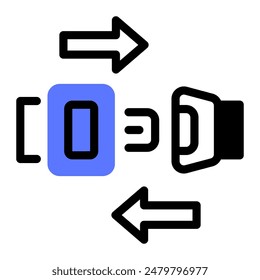 This Safety belt icon is suitable for airport, aviation, transportation, etc.