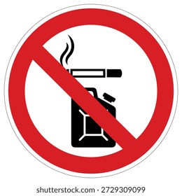 Esta señal de seguridad prohíbe estrictamente fumar y la presencia de materiales inflamables, vitales para entornos industriales o de almacenamiento peligrosos.