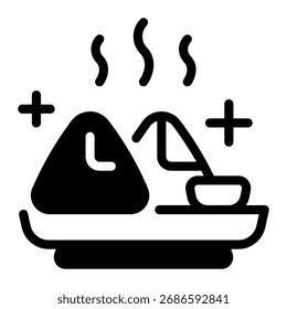 Este ícone Samosa é adequado para a cultura da Índia, etc.