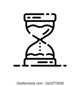 this is sand glass vector icon on a white background.