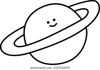 Este rabiscar de Saturno é perfeito para projetos temáticos espaciais, materiais educacionais ou livros infantis. Seu design simples acrescenta um toque divertido ao conteúdo astronômico.