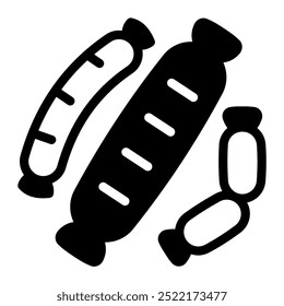 This Sausage icon is suitable for food and agriculture, etc.