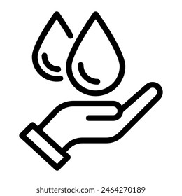 This Save water icon is suitable for Eco friendly consumption, Ecology, and Renewable Energy