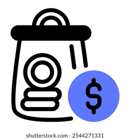 Este ícone de economia de dinheiro é adequado para voluntários, humanitários e pessoas de ajuda, etc.