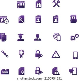 This is a scalable vector icon set, avaiable for review as much as needed