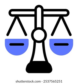 This Scale of justice icon is suitable for law, justice, legal, etc.