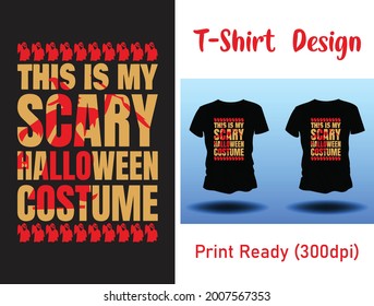 This is Scary Halloween Costume T-Shirt Design. Halloween Vector Graphic. Halloween T-Shirt illustration. Horns head devil t-shirt design. Beautiful and eye catching Halloween vector 300dpi