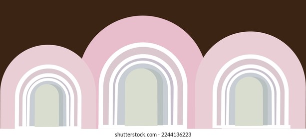 This scene is a combination of geometric shapes. Suitable for use as a general background.