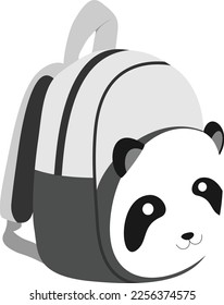 This school bag vector in the shape of a baby panda is perfect for those of you who need it. with good designs and colors, as well as maximum image quality, it is perfect for supporting your work need