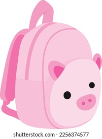 This school bag vector in the shape of a baby pig is perfect for those of you who need it. with good designs and colors, as well as maximum image quality, it is perfect for supporting your work need
