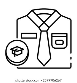 This School Uniform icon is suitable for School, College, Education, etc
