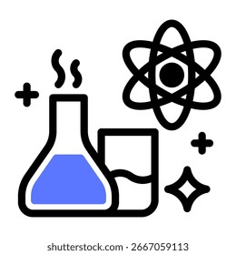 Este ícono de Ciencia es adecuado para la universidad, escuela, Educación, etc.