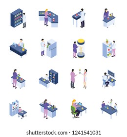 This is scientific laboratory isometric icons pack. You can see icons here like lab experiment, chemical reaction and so on. Grab this pack and show everlasting effect on yours esthetics.