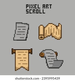este es un icono de desplazamiento en el arte de píxeles con color sencillo y fondo negro, este elemento es bueno para presentaciones, pegatinas, iconos, diseño de camisetas, activos de juego, logotipo y su proyecto