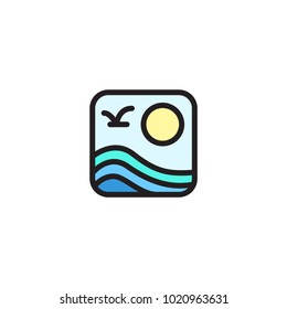 This sea vector app icons logo would suitable with your content