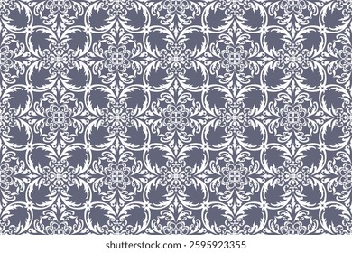 This seamless damask vector  pattern is ideal for creating elegant fabrics for upholstery, curtains, fabric pattern, luxury bedding, tablecloths, fashion garments, and decorative accessories, adding a
