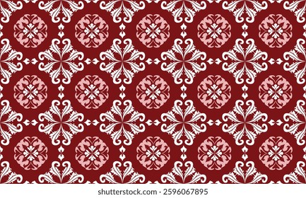 This seamless damask vector pattern is  for fabric pattern applications such as upholstery, curtains, bedding, tablecloths, carpet, sofa, fashion textiles. It adds  of elegance and luxury to any desig