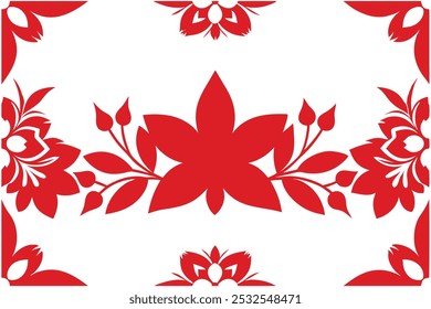 This seamless floral Christmas silhouette border design adds an elegant touch to your holiday projects. Perfect for festive cards, wrapping paper, and digital or print decor.