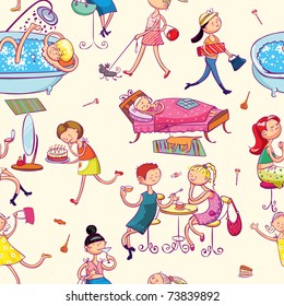 this is seamless ornamental pattern for women, kids, magazines , web sites, textile industry