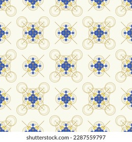 In this seamless pattern, a beautiful bouquet of flowers arranged in several circles stacked nicely on a light colored background looks beautiful.