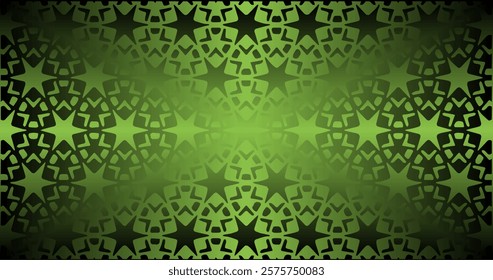 This is a seamless pattern with bright green patterns and a dark background, creating a fresh and energetic feel.
