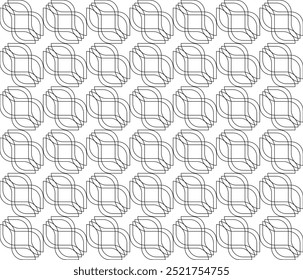This seamless pattern design features intricate shapes, ideal for textiles, wallpapers, and digital projects. Its versatile style adds a modern yet timeless touch, enhancing any surface with elegance