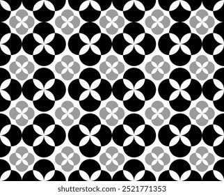 This seamless pattern design features intricate shapes, ideal for textiles, wallpapers, and digital projects. Its versatile style adds a modern yet timeless touch, enhancing any surface with elegance