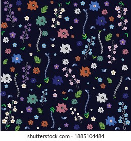 This seamless pattern design mostly focused on floral elements which can be used for any corporate or home texture design purpose.