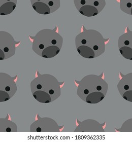 This is a seamless pattern design in the shape of an animal head. This pattern can be used for a variety of purposes, whether commercial, educational, or personal.